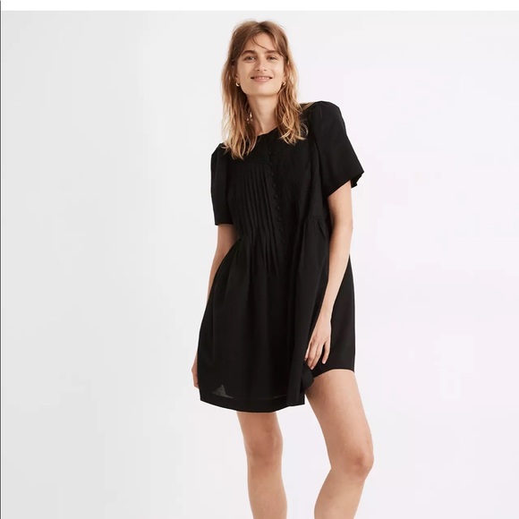 Madewell Dresses & Skirts - Madewell Lace-Trim Pintuck Dress